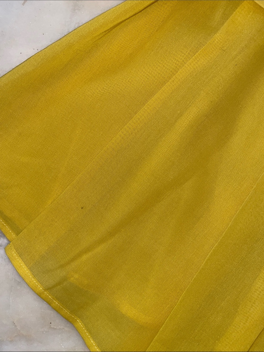 Gucci Bright Yellow Silk-Look Blouse - Picture 13 of 14